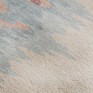 HomeRoots 10' Coral Beige and Gray Abstract Area Rug – Washable, UV Protected, Durable for Kids & Pets! 682349