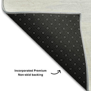 HomeRoots 10' X 14' Gray, Gold & Ivory Abstract Washable Area Rug - UV Protected, Durable & Stylish Design 682367