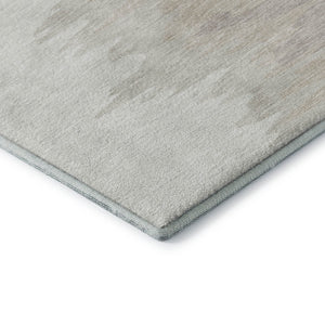 HomeRoots 5' X 8' Ivory and Beige Abstract Washable Area Rug - UV Protected, Durable, and Family-Friendly Design 682369