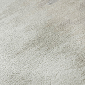 HomeRoots 5' X 8' Ivory and Beige Abstract Washable Area Rug - UV Protected, Durable, and Family-Friendly Design 682369