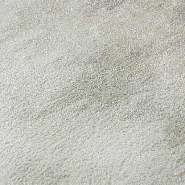 HomeRoots 5' X 8' Ivory and Beige Abstract Washable Area Rug - UV Protected, Durable, and Family-Friendly Design 682369