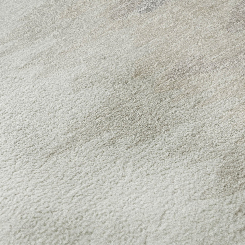 HomeRoots 10' X 14' Ivory and Beige Abstract Area Rug - Washable, UV-Protected, Soft, Durable for Modern Spaces 682373