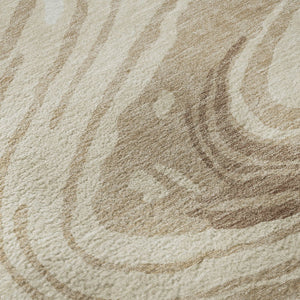 HomeRoots 9' X 12' Transitional Abstract Area Rug in Beige, Green & Taupe - Washable, UV-Protected & Durable 682396