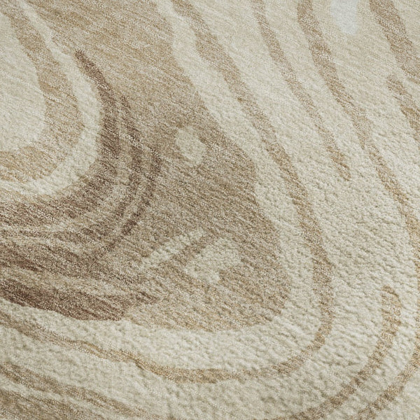 HomeRoots 10' X 14' Stylish Beige Green Taupe Abstract Area Rug – Washable, UV Protected, Family Friendly! 682397