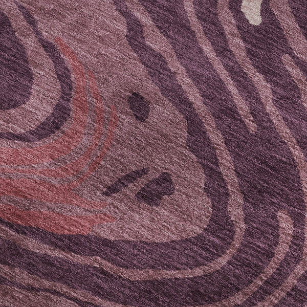 HomeRoots 9' X 12' Washable Abstract Area Rug in Burgundy, Ivory & Blush - UV Resistant, Stylish & Durable 682414