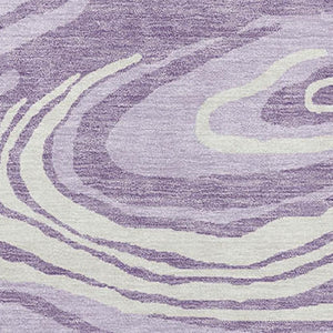 HomeRoots 5' X 8' Abstract Washable Area Rug in Lavender, Mint Green & Sky Blue - UV Protection & Stain Resistant 682429