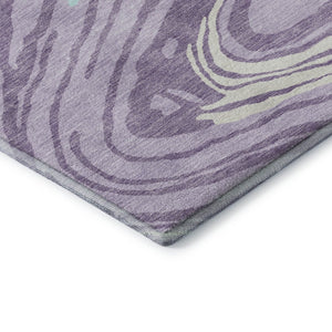 HomeRoots 10' X 14' Abstract Washable Area Rug in Lavender, Mint Green & Sky Blue - UV Protected & Durable 682433