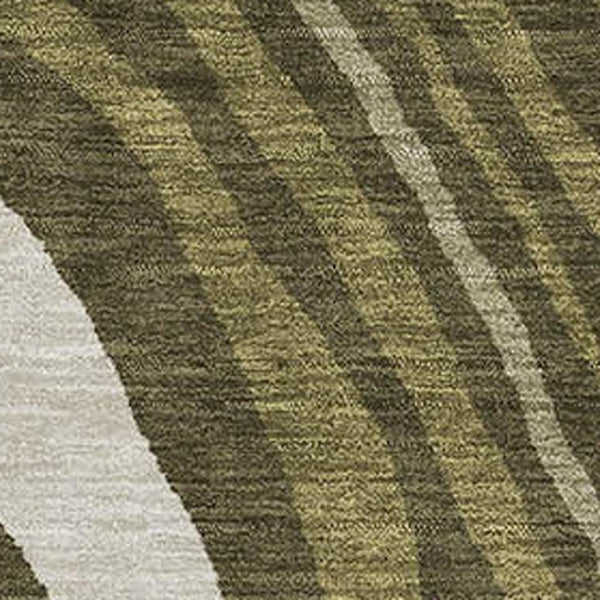HomeRoots 8' X 10' Olive Green Abstract Area Rug – Stylish, Washable, UV-Protected, Perfect for Busy Homes! 682443