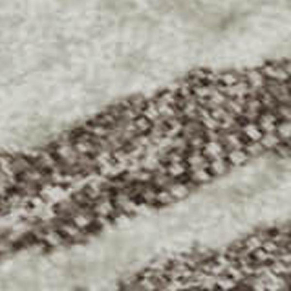 HomeRoots 8' X 10' Elegant Taupe Ivory Gold Abstract Washable Area Rug with UV Protection for High-Traffic Homes 682455