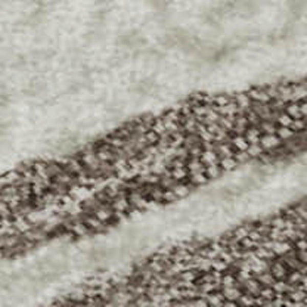 HomeRoots 10' X 14' Modern Abstract Washable Area Rug in Taupe, Ivory & Gold – Stain Resistant & UV Safe! 682457