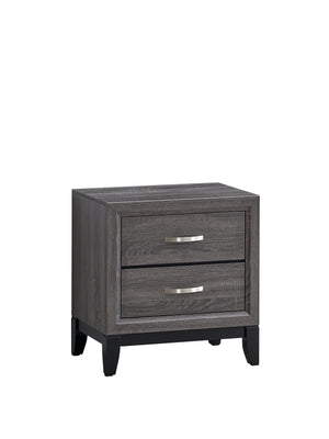 English Elm Glasgow Nightstand with Two Dovetail Drawers, Sleek Hardware and Deep Storage for Modern Bedrooms Gray 24 L x 26 W x 19 H B078P349542