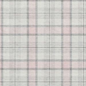 HomeRoots 5' X 8' Washable Pink, Ivory & Gray Plaid Area Rug with UV Protection, Stain Resistance & Durability 682501