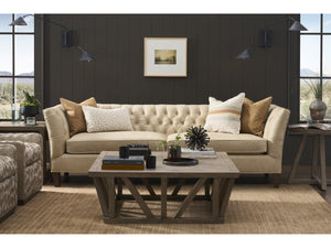 Universal Furniture Duncan Sofa - Luxurious Leather Upholstery With Button-tufted Design For Elegant Living Room Style  100% Leather 682511-1781-1-universal