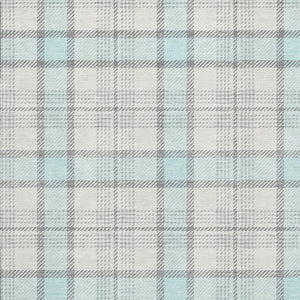 HomeRoots 8' X 10' Sky Blue and Gray Plaid Washable Area Rug with UV Protection for Stylish, Easy Living Spaces 682515