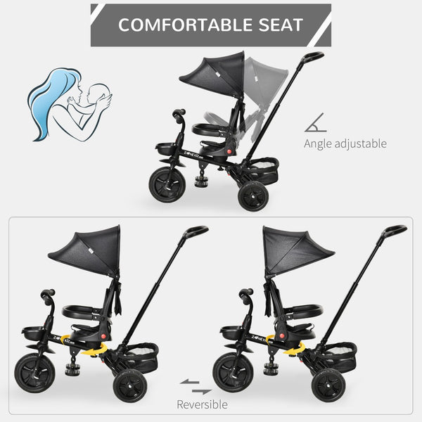 English Elm Qaba 4 in 1 Convertible Kids Trike with Reversible Seat and Adjustable Push Handle W2225P217779