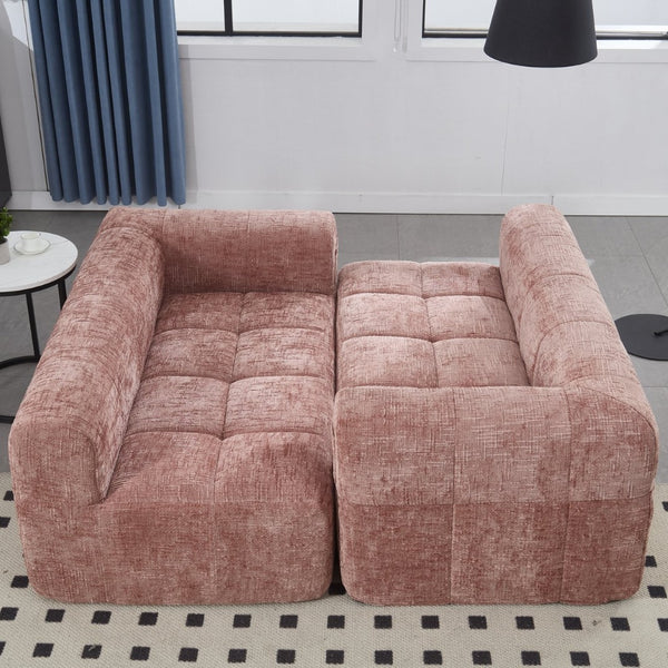 English Elm United Chenille Loveseat Sofa - Cozy Minimalist Modular Sleeper For Apartments & Living Rooms W1568P255138-GIGA