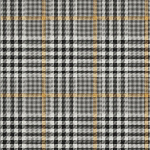HomeRoots 9' X 12' Washable Black Ivory Gold Plaid Area Rug with UV Protection for High-Traffic Spaces 682606