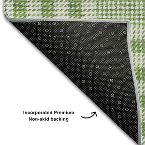 HomeRoots 10' X 14' Green Ivory & Blue Plaid Washable Area Rug - Durable, UV-Protected, Perfect for High-Traffic Areas! 682625