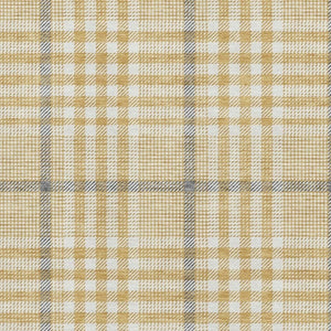 HomeRoots 8' X 10' Washable Gold, Ivory & Gray Plaid Area Rug with UV Protection for Kids and Pets – Durable! 682629
