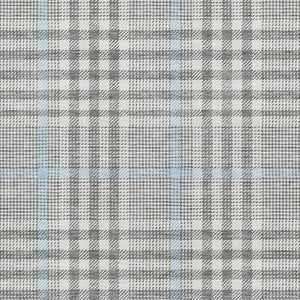HomeRoots 10' X 14' Gray Ivory Blue Plaid Washable Area Rug - Durable, UV-Protected, Stain-Resistant Design 682637