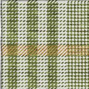 HomeRoots 5' X 8' Olive Green Ivory Gold Plaid Area Rug - Washable, UV Protected, Stain-Resistant Home Decor 682645