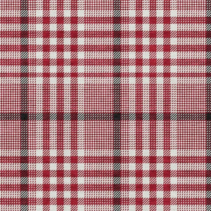 HomeRoots 8' X 10' Red Ivory Black Plaid Washable Area Rug - UV Protected, Durable, Kid & Pet-Friendly Design 682665
