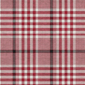 HomeRoots 10' X 14' Red Ivory & Black Plaid Area Rug - Durable, Stain-Resistant with UV Protection for Homes 682667