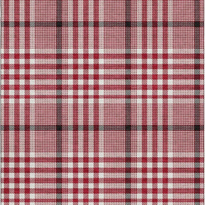 HomeRoots 10' X 14' Red Ivory & Black Plaid Area Rug - Durable, Stain-Resistant with UV Protection for Homes 682667