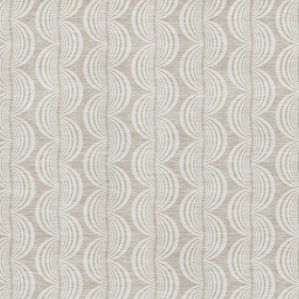 HomeRoots 9' X 12' Beige & Ivory Ogee Area Rug - Washable, UV-Protected, Stain-Resistant, Perfect for High-Traffic Spaces 682678