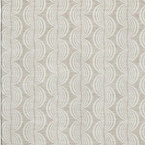 HomeRoots 10' X 14' Beige And Ivory Ogee Area Rug - Durable, Stain-Resistant with UV Protection for Busy Homes 682679