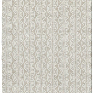 HomeRoots 10' X 14' Beige And Ivory Ogee Area Rug - Durable, Stain-Resistant with UV Protection for Busy Homes 682679