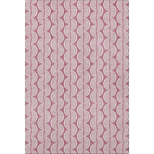 HomeRoots 5' X 8' Stylish Blush & Ivory Ogee Washable Area Rug - Stain Resistant, UV Protected & Durable! 682687