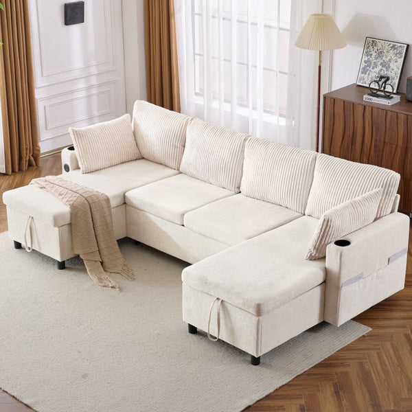 English Elm Swivel Barrel Accent Chair Chenille Tufted Round Club Seat for Living Room Lounge Beige N719S002230A