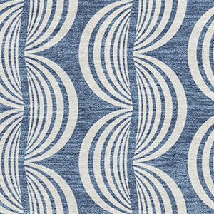HomeRoots 9' X 12' Transitional Denim Blue, Ivory & Gray Ogee Area Rug - Washable, UV Protected & Stain Resistant! 682702