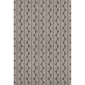 HomeRoots 5' X 8' Chocolate and Ivory Ogee Area Rug - Durable, Washable, UV-Protected for Stylish Homes 682705