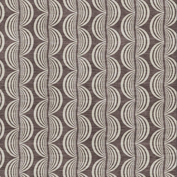 HomeRoots 5' X 8' Chocolate and Ivory Ogee Area Rug - Durable, Washable, UV-Protected for Stylish Homes 682705