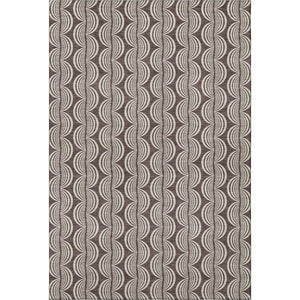HomeRoots 10' X 14' Chocolate & Ivory Ogee Washable Area Rug – Durable, Stylish, Stain-Resistant, UV Protected! 682709