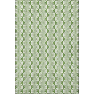 HomeRoots 9' X 12' Green And Ivory Ogee Area Rug – Washable, UV-Protected, Soft, Stain-Resistant Comfort for All Spaces 682714
