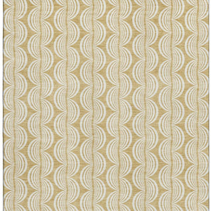 HomeRoots 5' X 8' Gold and Ivory Ogee Area Rug – Washable, UV Protected, Kid & Pet Friendly for Everyday Elegance 682717