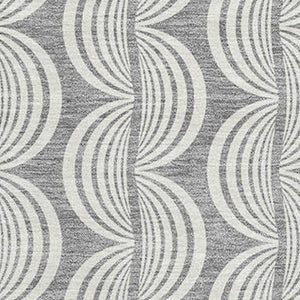 HomeRoots 5' X 8' Gray And Ivory Ogee Area Rug - Washable, UV Protected, Soft & Stain Resistant for High Traffic Spaces 682723