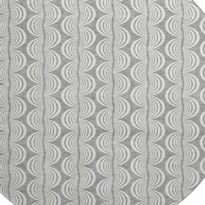 HomeRoots 8' Gray and Ivory Ogee Washable Round Rug - Durable, Stylish, UV Protected for High-Traffic Spaces 682724