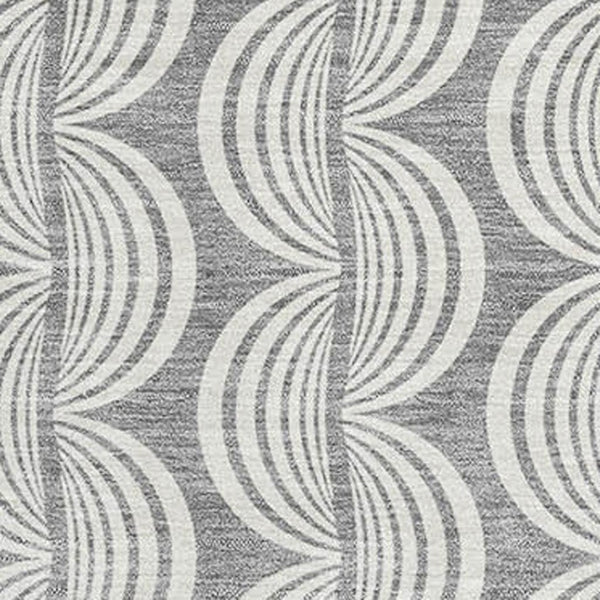 HomeRoots 9' X 12' Gray And Ivory Ogee Rug – Stylish, Washable, UV-Protected for Busy Homes & Modern Spaces 682726