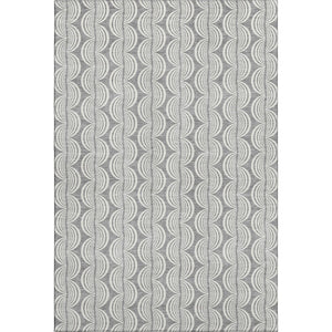 HomeRoots 10' Gray and Ivory Ogee Area Rug - Washable, UV Protected, Stylish Comfort for Busy Households 682727