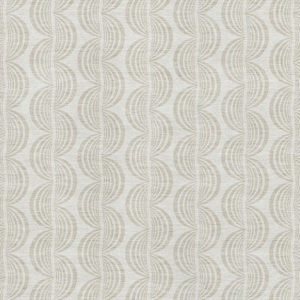 HomeRoots 9' X 12' Ivory Ogee Area Rug - Washable, UV-Protected, Elegant Design for High-Traffic Spaces 682732