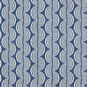 HomeRoots 8' X 10' Navy Blue & Ivory Ogee Area Rug - Washable, UV-Protected, Stain-Resistant, Durable Design 682737
