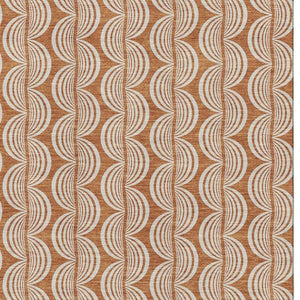 HomeRoots 10' X 14' Washable Rust & Beige Ogee Area Rug – UV Protected, Stain Resistant, Perfect for High-Traffic Spaces 682745