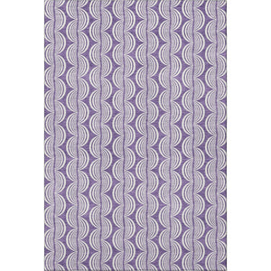 HomeRoots 5' X 8' Purple And Ivory Ogee Area Rug - Durable, Stain-Resistant, UV Protected for Busy Homes 682747