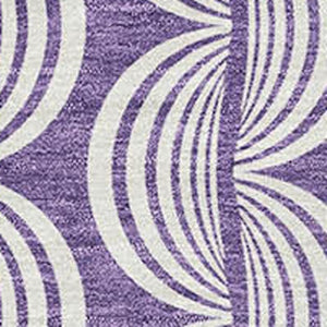 HomeRoots 9' X 12' Purple And Ivory Ogee Area Rug – Stylish, Washable, UV-Protected, Stain-Resistant Design! 682750