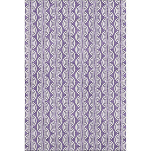 HomeRoots 10' Ogee Purple and Ivory Washable Area Rug - Durable, Stain-Resistant, UV Protected for Homes 682751