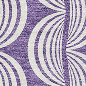 HomeRoots 10' Ogee Purple and Ivory Washable Area Rug - Durable, Stain-Resistant, UV Protected for Homes 682751